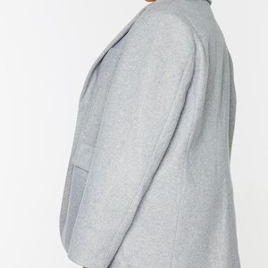 PrettyLittleThing | Plus Grey Wool Oversized Grandad Blazer | NWT | Size 14